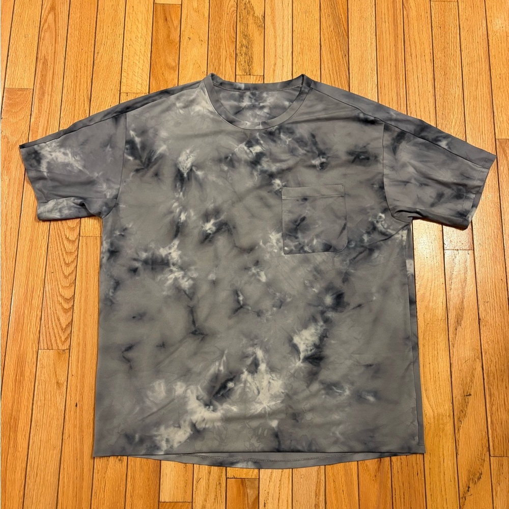 Lululemon Grey Tie-Dye Athletic T shirt